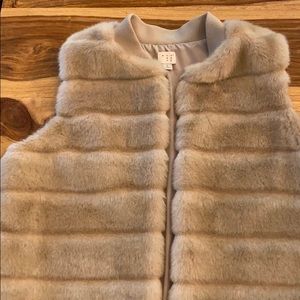 Faux fur vest